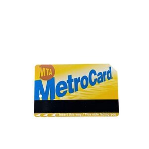 NYC MTA MetroCard New York City Subway Transit Collectible Yellow Blue Card